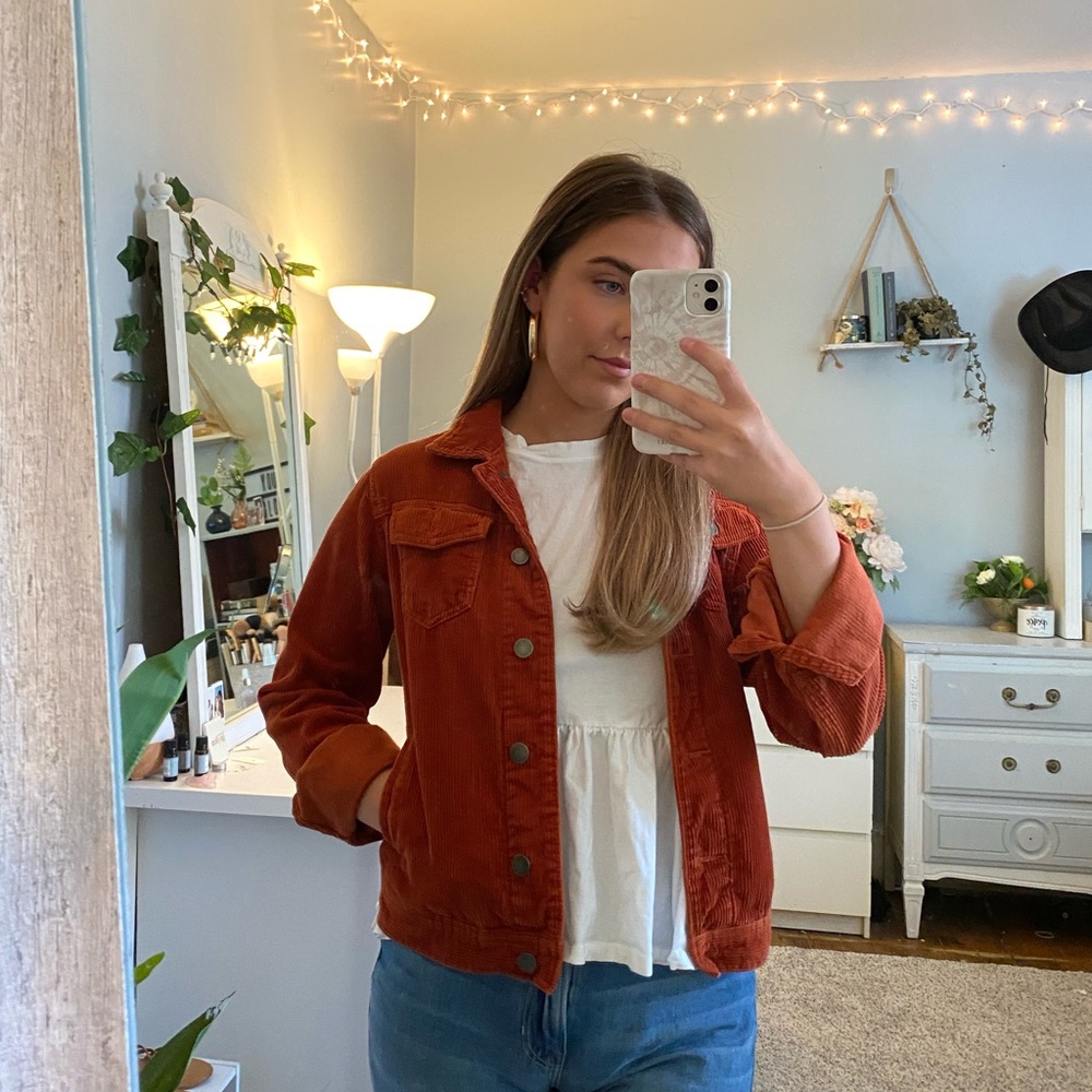 Burnt Orange Corduroy Jacket